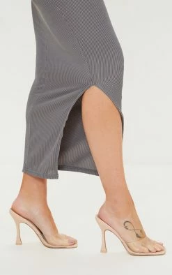 Maternity Slate Ribbed Long Sleeve Side Split Maxi Dress -US Dresses Sales Store fa2f352262421a96d096901799a04e28bf3a40c0 cmp4022 5