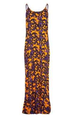 Orange Shadow Leaf Low Back Oversized Maxi Beach Dress -US Dresses Sales Store fae84a56a64cccabd134c612670cc6f111e8b4a8 CMC6340 3