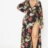 Plus Black Floral Twist Front Maxi Dress -US Dresses Sales Store fb3b84cd918f0b76dd7c0120211d083617aed8b6 CLV2347 1