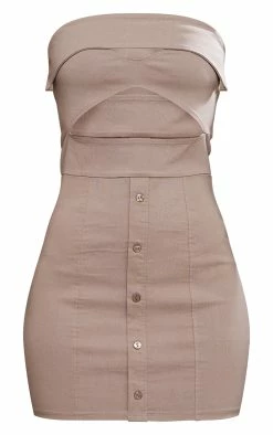 Taupe Bandeau Cut Out Button Down Bodycon Dress -US Dresses Sales Store fb410980e8fce55fe922ed628c4d167fde22e108 cnd4020 5