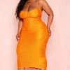 Plus Orange Textured Strappy Midi Dress -US Dresses Sales Store fb5032145c10622654b1c52ddc56ee7780394026 cmy7948 1