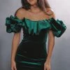 Emerald Green Velvet Bardot Ruffle Bodycon Dress -US Dresses Sales Store fb8a7b9f5a0c5e0eaf5520a0d15f3f2a293c5f02 cnc2287 1