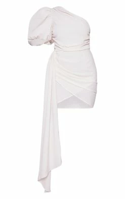Cream One Shoulder Puff Sleeve Draped Bodycon Dress 11 Cream One Shoulder Puff Sleeve Draped Bodycon Dress -US Dresses Sales Store fbc0ceac5dead2642137a58b9a7bec6f67c7b376 cnd4305 5