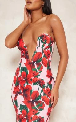 Tall Pink Floral Print Plunge Maxi Dress 10 Tall Pink Floral Print Plunge Maxi Dress -US Dresses Sales Store fdae9283c6d719472064342b56934109549b2b39 cnd3421 4