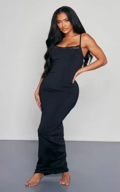 Shape Black Lace Detail Matte Sculpt Maxi Dress -US Dresses Sales Store fe0e054da8bd45f4a00fdb49dbf0fcded5510cf7 cne0482 3