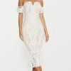 White Bardot Lace Frill Hem Midi Dress -US Dresses Sales Store ff9c9b5d88564097c968238e9fbdf0cd48091655 CLV0838 1